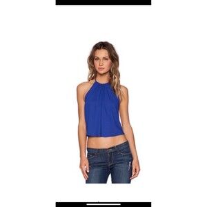$77 Revolve. Three Eighty Two. Halter Top. Size Medium. Blue